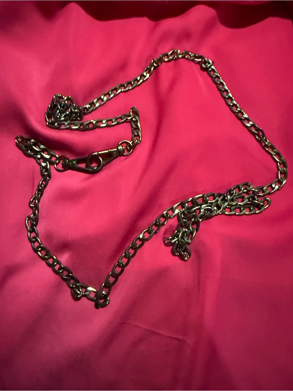 Gun metal chain strap